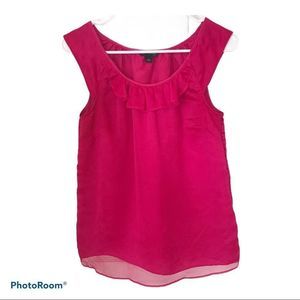 Banana Republic Sleeveless Ruffle Blouse Top Small